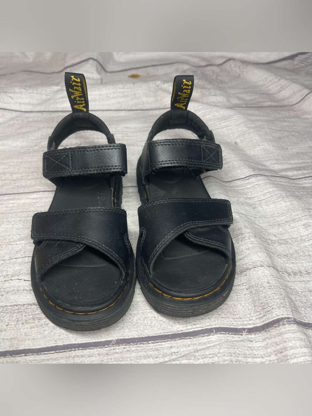 Dr. Martens Girls Size 13 Vossie J Black Leather Sandals